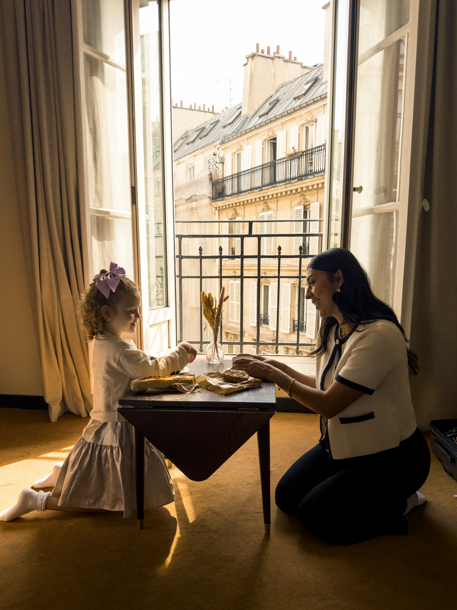 Hotel window Paris morning